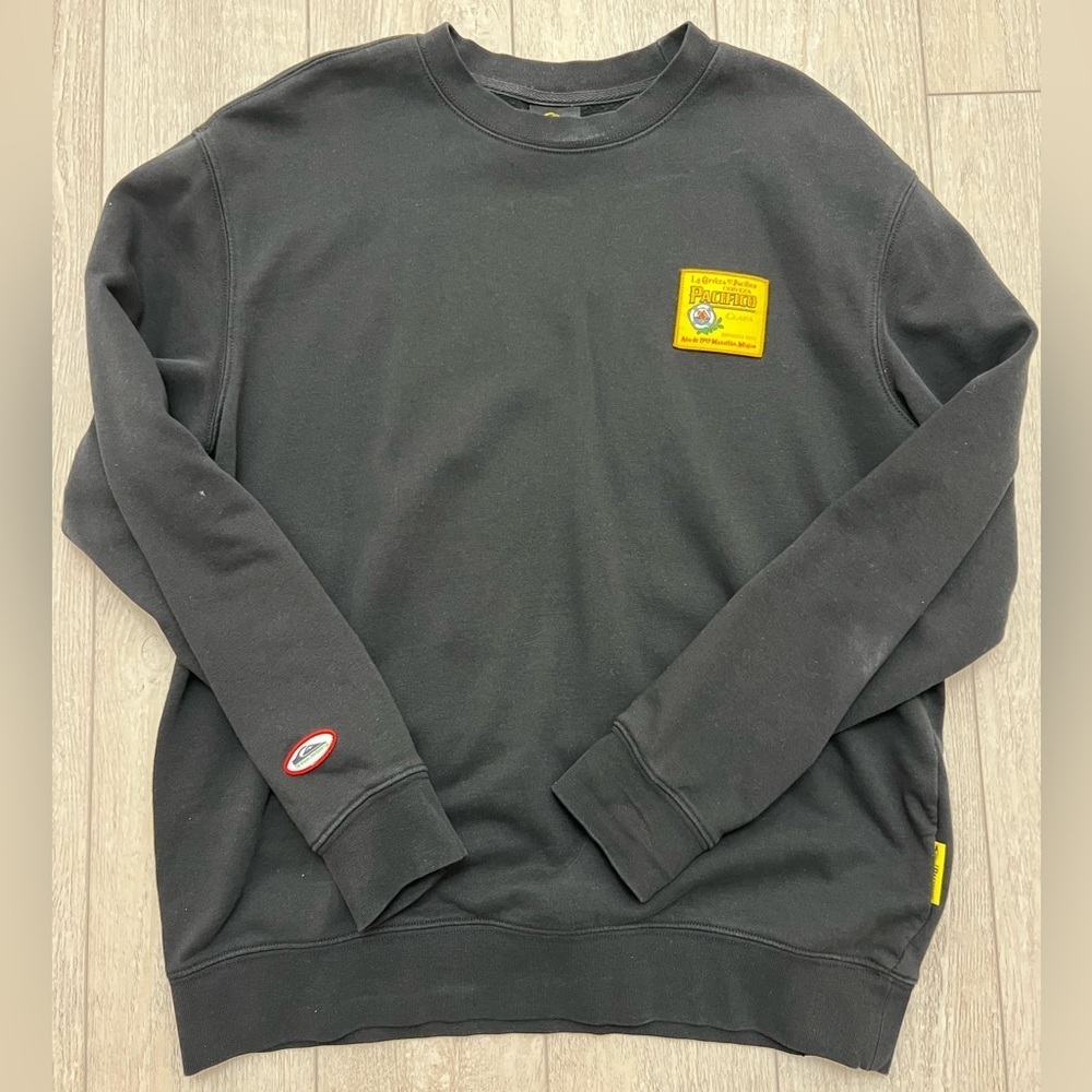 Quiksilver x Pacífico Black Crewneck Sweatshirt – Logo Patch Mens size small - Picture 2 of 8